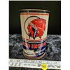 Image 1 : Red Indian Aviation motor oil tin - excellent condition