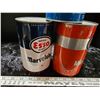 Image 3 : Lot of 3 1 quart Esso oil cans (full) Mineral Lube/Manelube