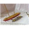 Image 2 : Case Craft wooden sail boat and battleship
