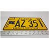 Image 2 : 1974 Alaska license plate AZ-351