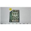 Image 1 : 1922 Sask license plate tag - 49319