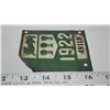 Image 3 : 1922 Sask license plate tag - 49319