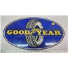 Image 1 : Porcelain "Goodyear tire" sign - rough edges - 18"x10" - repro