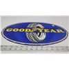 Image 2 : Porcelain "Goodyear tire" sign - rough edges - 18"x10" - repro