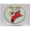 Image 1 : Fire Chief Texaco, round tin sign - 10.5"dia - repro