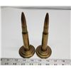 Image 2 : Pair of brass bullet salt and pepper shakers