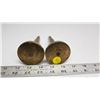 Image 3 : Pair of brass bullet salt and pepper shakers