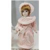 Image 3 : Pair of collectors dolls - 18"H & 14"H pink dress Porcelain