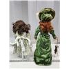 Image 4 : Pair of collectors dolls, porcelain - 20"Hx16"H