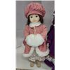 Image 5 : 3 porcelain collectible dolls w/ stands