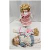 Image 1 : 3 porcelain collectible dolls - 1 w/ stand