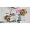 Image 5 : 3 porcelain collectible dolls - 1 w/ stand