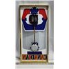 Image 2 : Molson Canadian glass clock, w/ pendalum - 20"Hx10"