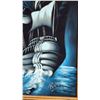 Image 3 : Large velvet sailboat framed painting, by Raul - 39"H x 29"