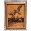 Image 4 : Lovely framed wooden carved duck picture, by Kim Murray - 15"x19"