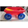 Image 1 : Children's plastic toy red wagon