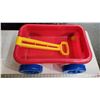 Image 2 : Children's plastic toy red wagon