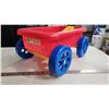 Image 3 : Children's plastic toy red wagon
