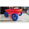 Image 4 : Children's plastic toy red wagon