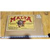 Image 1 : "Malta" beverage advertisement sign - 11/5" x 17.5" total size