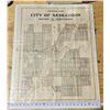 Image 1 : Vintage City of Saskatoon map poster - 31" x 24"