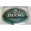 Image 2 : "Beck's" lighted advertising hanging sign. Flickers, light does not stay on - 22"W x 20"H
