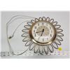Image 1 : Vintage "Westclox" electric sunflower, wall clock - tested, working