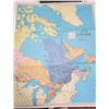 Image 2 : Box of assorted maps - World, North America, Canada maps & Rural municipalities