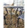 Image 4 : heavy solid cast iron patio table and chairs - table: 42"x42"x29"H