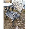 Image 5 : heavy solid cast iron patio table and chairs - table: 42"x42"x29"H