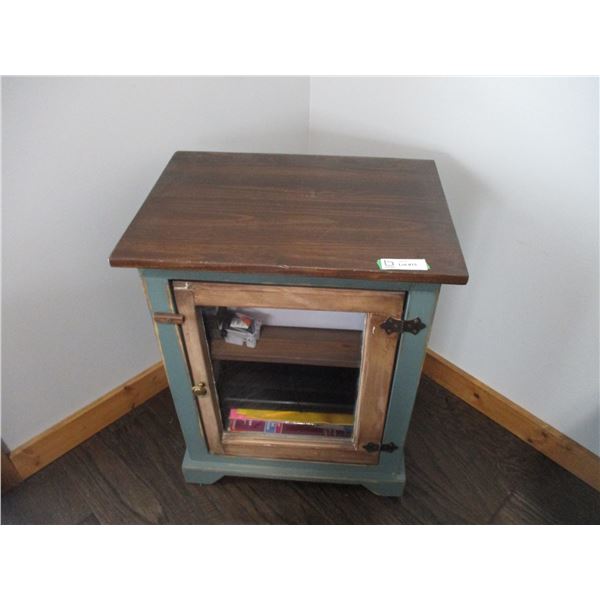 Side Table with Glass Door ( 21 x 15 x 27")