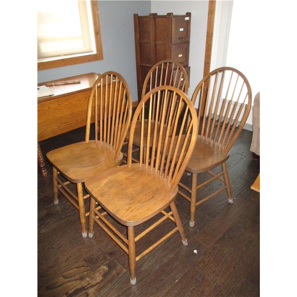 (4x Bid Price) Wooden Chairs
