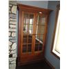 Image 1 : Wooden Cabinet with Glass Doors (41 x 13 x 78")