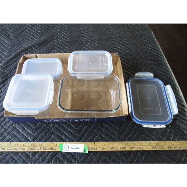 Refrigerator Dishes with Plastic Lids
