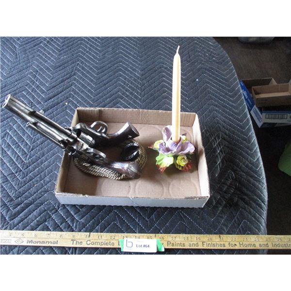 Gun Décor, Wire Holder, Candle Holder