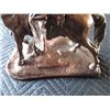 Image 3 : Bronze Horse and Man Figure (12" Long)