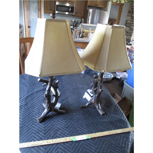 (2x Bid Price) Table Lamps with Remote