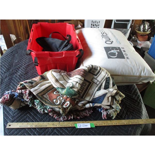 Quilts Etc. Pillows, Throw Blanket, Misc.