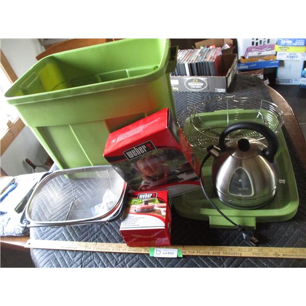 Burger Press, Poultry Roaster, Kettle, Baskets, Tote