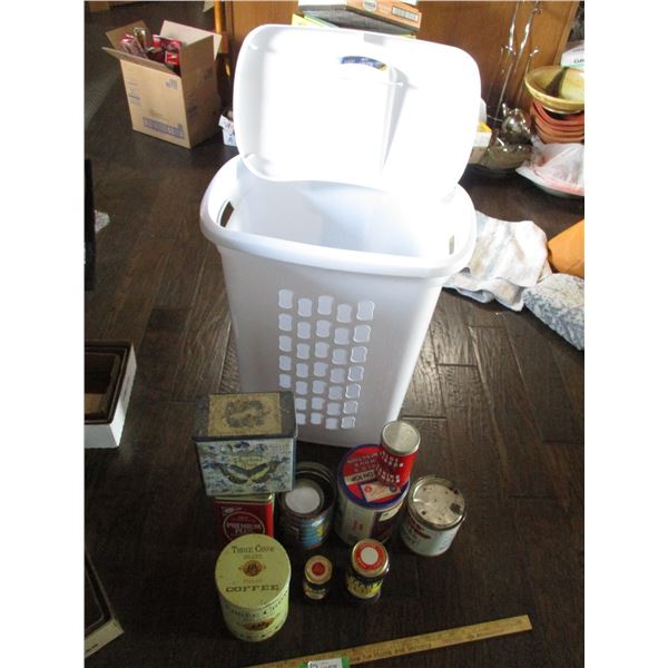 Clothing Basket with Collector Tins