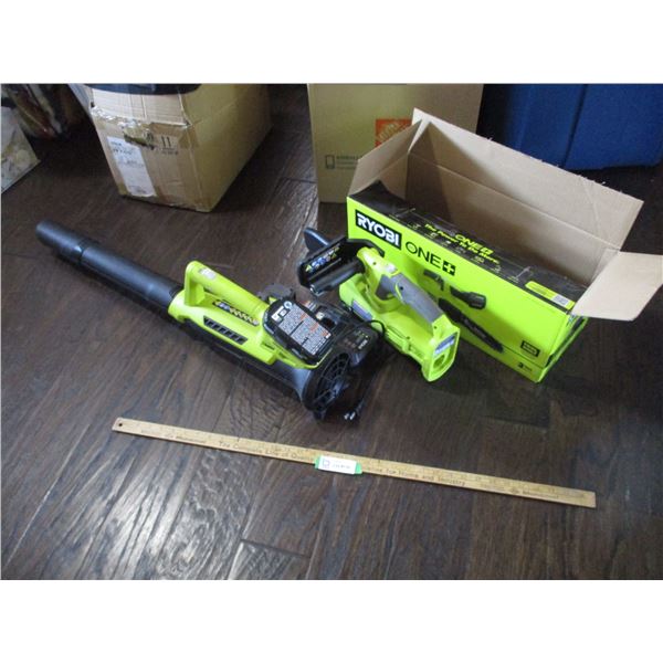 8" Cordless Chainsaw with Blower, Charger, Battery