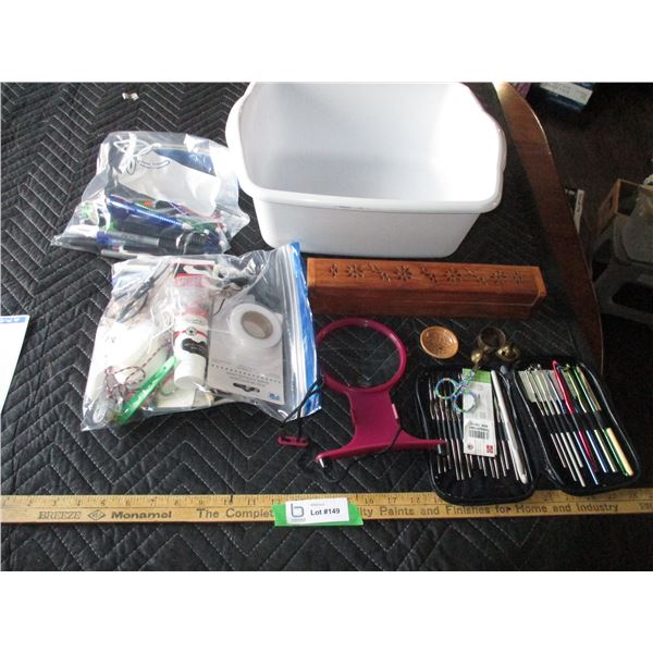 Mechanical Pencils, Pens, Box, Misc.