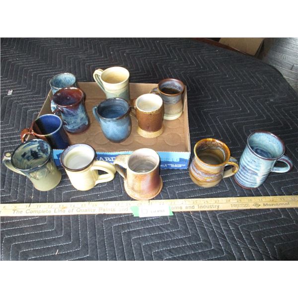 (12) Stoneware Coffee Mugs