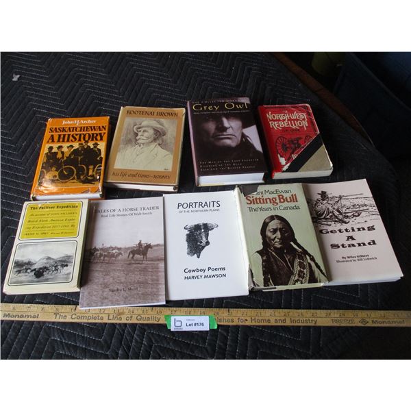 Books (History of Saskatchewan, Grey Owl, The Northwest Rebellion, Etc.)