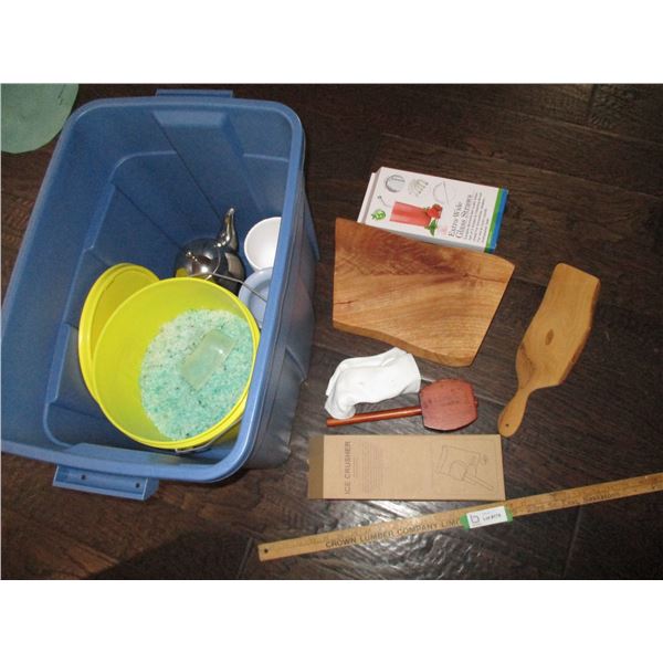 Ice Crusher, Glass Straws, Teapot, Tote, Misc.