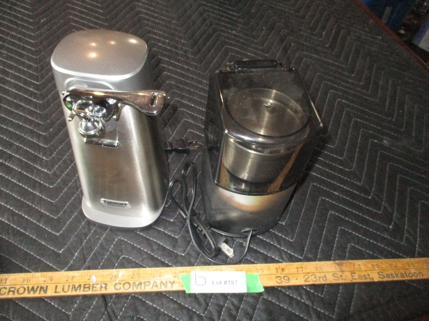 Cuisinart Coffee Grinder, Can Opener Bodnarus Auctioneering