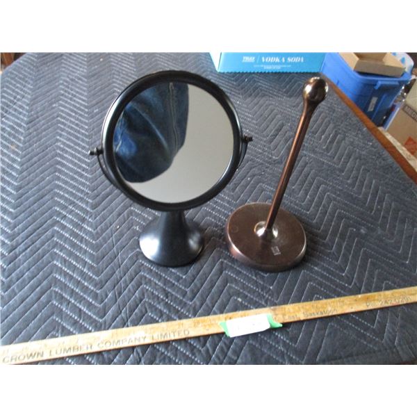 Make-up Mirror and Paper Towel Holder