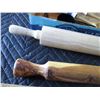 Image 2 : (2) Rolling Pins, Misc. Wooden Items