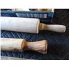 Image 3 : (2) Rolling Pins, Misc. Wooden Items