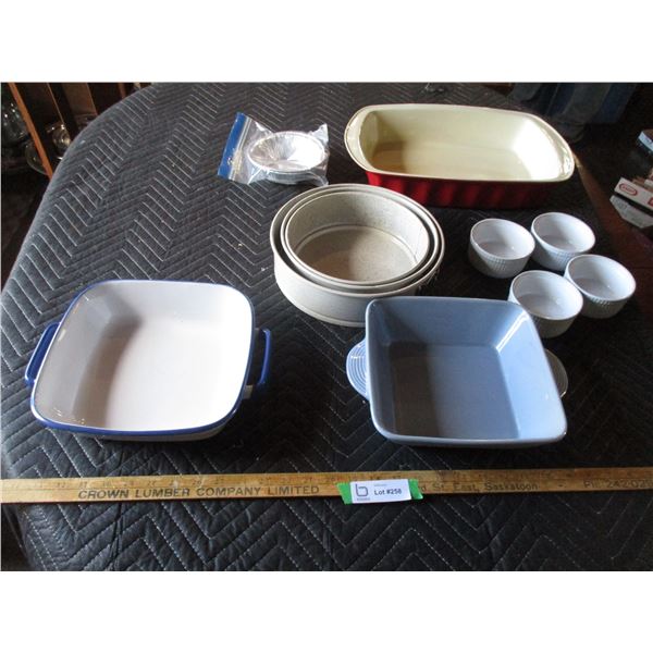 Stoneware Pan, Bowls, Misc.